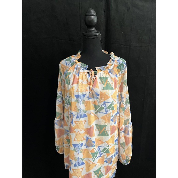 Jodifl Blouse with geometric design, Size Large - Picture 1 of 2
